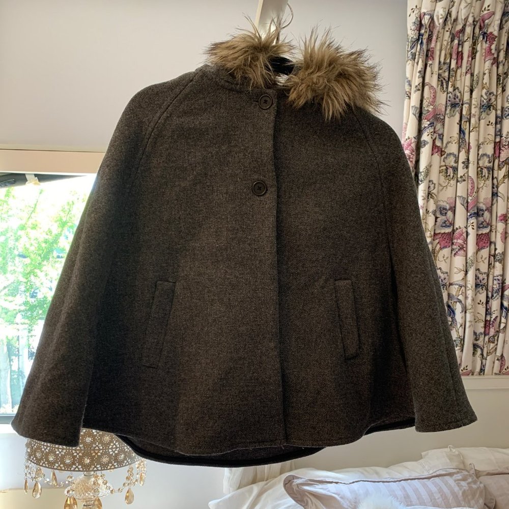 Wool Poncho Coat